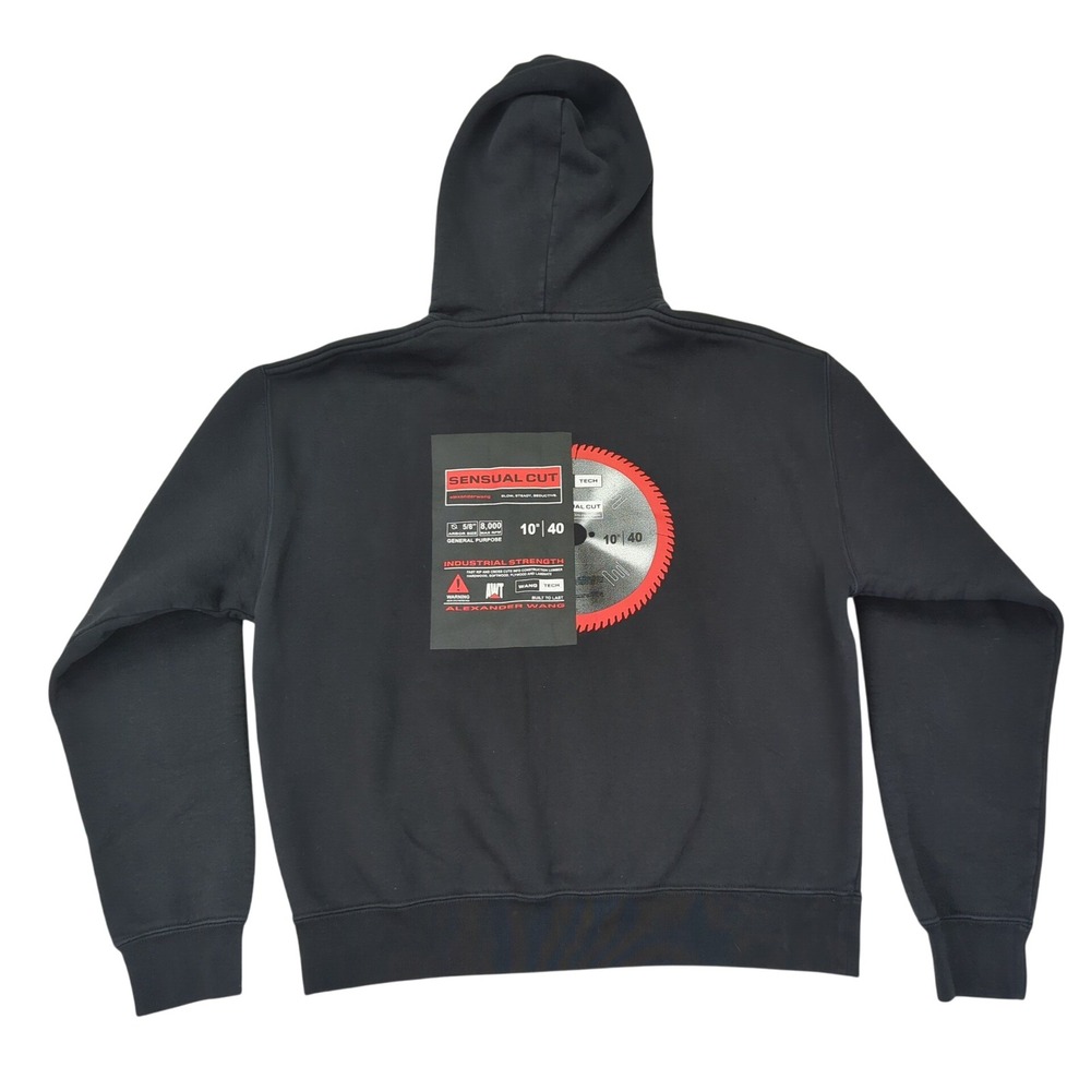 Alexander Wang Black Saw Blade Hoodie‎ Industrial Strength Women's XS Pullover